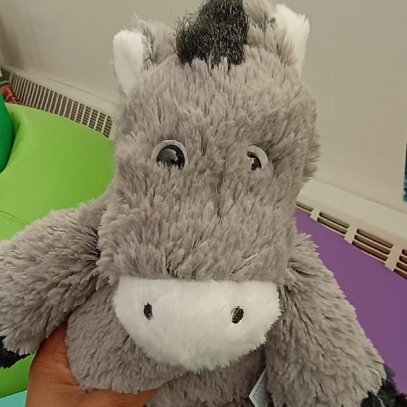 Hug Fun SITTING Mule DONKEY Gray and White Stuffed Animals Toys 14.5in - Picture 3 of 14